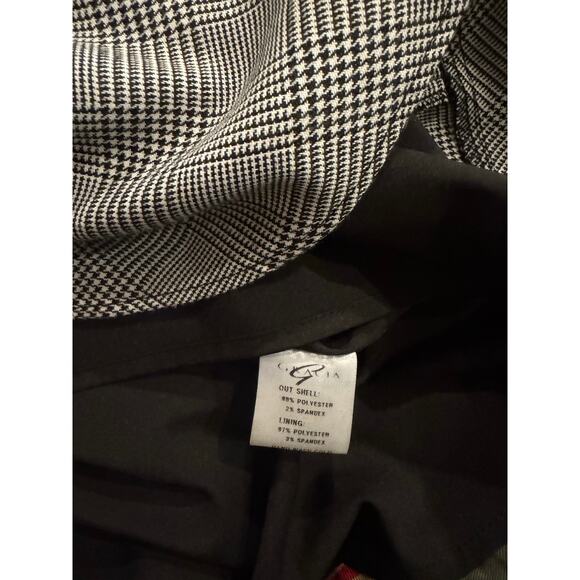 Gracia Skirt Sz L Knee Length Black White Plaid Ruffle Flounce Hem - Picture 10 of 14